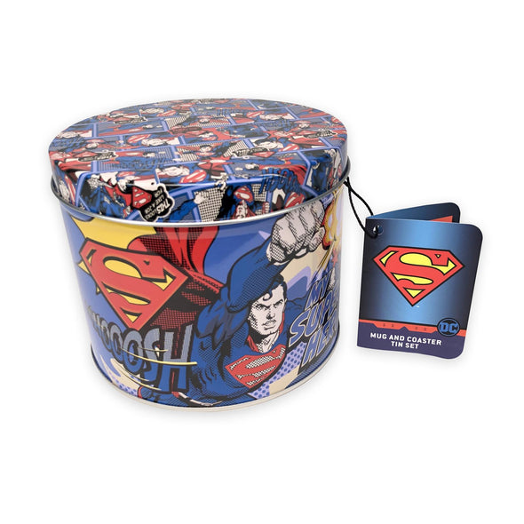 Superman My Super Hero Mug & Coaster In Tin Set