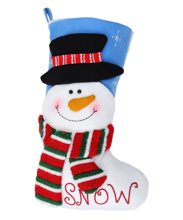 White Snowman Snow Character 3D Stocking | 47cm
