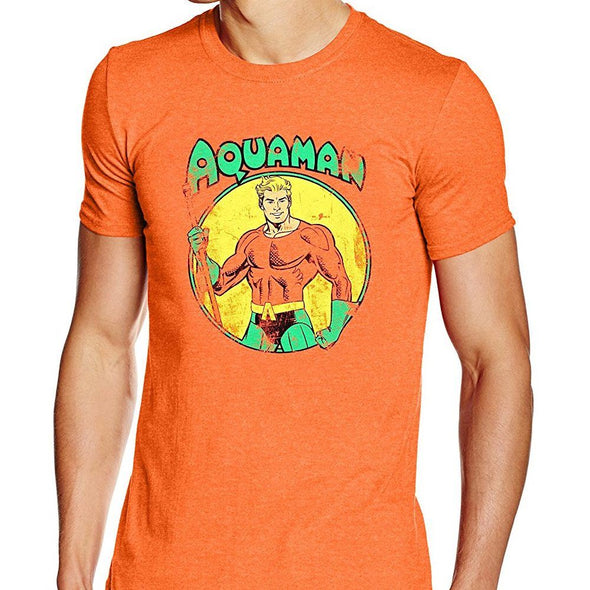 Aquaman Comic Adults Unisex Orange T-Shirt