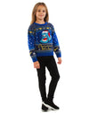 Official Aladdin Genie Christmas Wishes Children's Blue Knitted Christmas Jumper