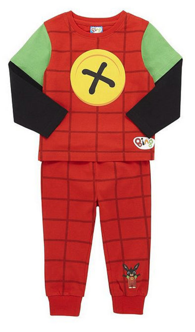 Children's Bing Red & Green Pyjamas Character Nightwear Pyjama Set