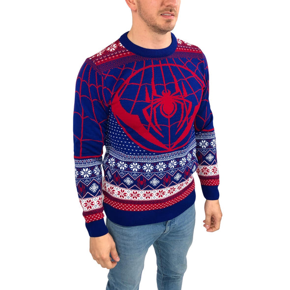 Official Spiderman Logo Knitted Christmas Jumper