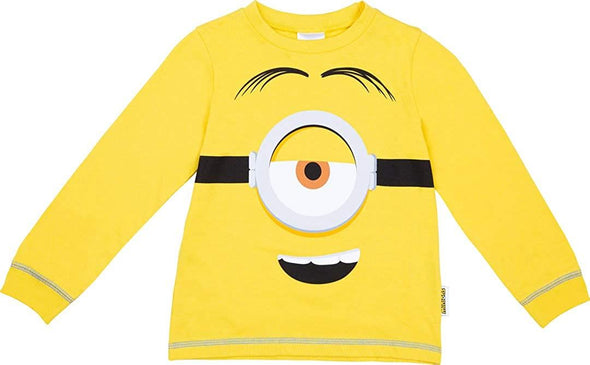 Children's Minions Yellow Pyjamas Character Nightwear Pyjama Set