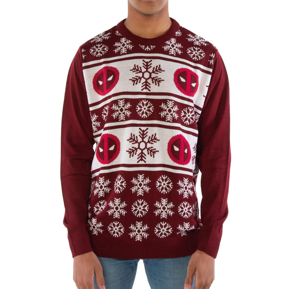 London Co. Deadpool Red Unisex Christmas Knitted Jumper