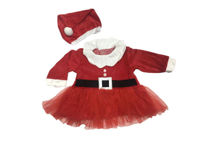 Girls Toddler Christmas Dress with Hat