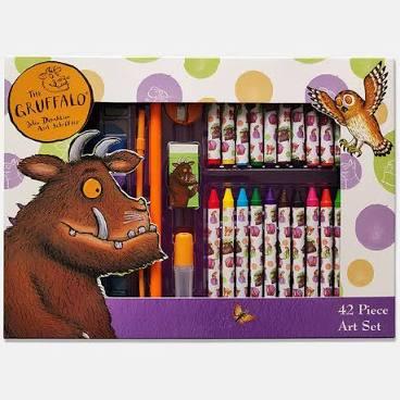 Gruffalo Art Set - Contains Crayons, Paints, Mixing Palette, Paintbrish, Pencil and More