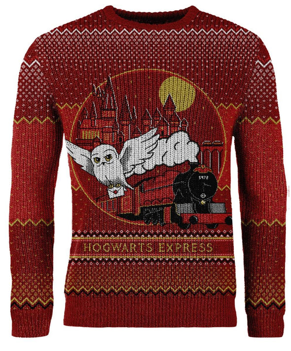 Harry Potter Hogwarts Express Red Knitted Christmas Jumper