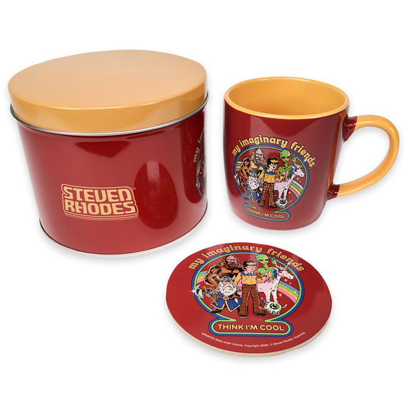 Steven Rhodes Imaginary Friends Mug & Coaster In Tin Set