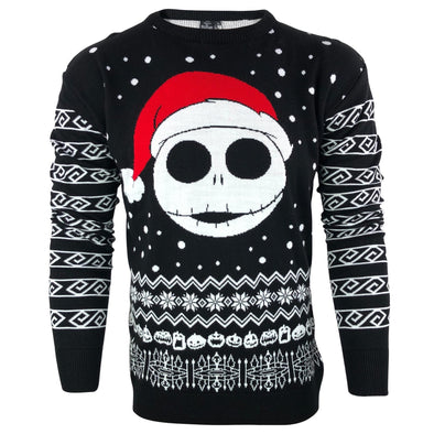 Disney's Nightmare Before Christmas Red & Black Knitted Christmas Jumper