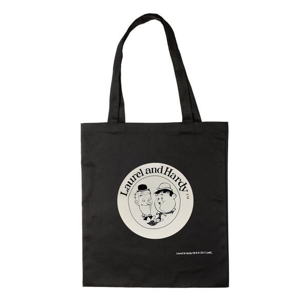 Laurel & Hardy Black Classic Logo Tote Bag