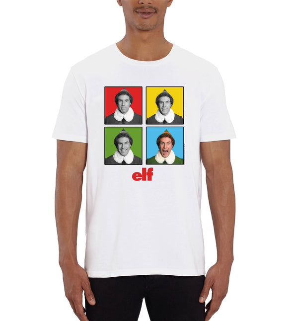 Elf Christmas Faces White Small Unisex Adults T-Shirt