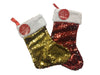 Reversable Sequin Christmas Stocking Red / Gold